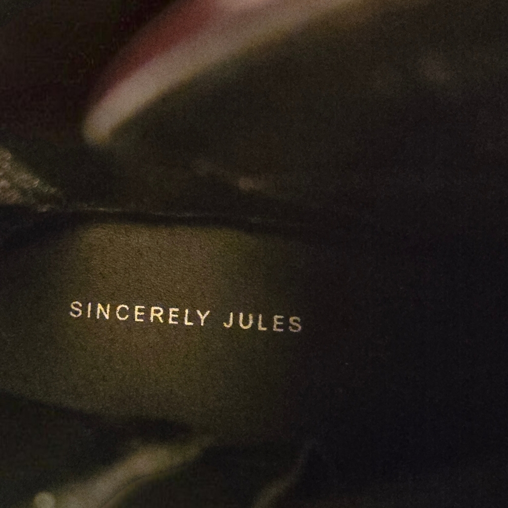 Sincerely Jules Burgundy Harley Lace-Up Combat Boots 8.5 - Picture 6 of 7